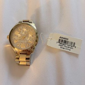 Gold Fossil Watch AM4603